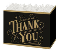 (Gift Basket M) Black & Gold Thank You - Kalamazoo Kettle Corn Company