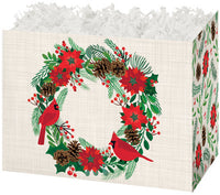 (Gift Basket S) Poinsettia Wreath - Kalamazoo Kettle Corn Company