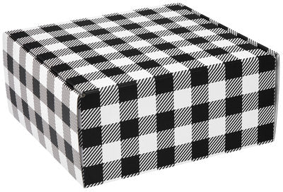 (Gift Box) Black & White Plaid - Kalamazoo Kettle Corn Company
