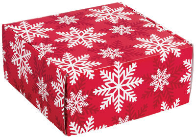 (Gift Box) Red & White Snowflakes - Kalamazoo Kettle Corn Company